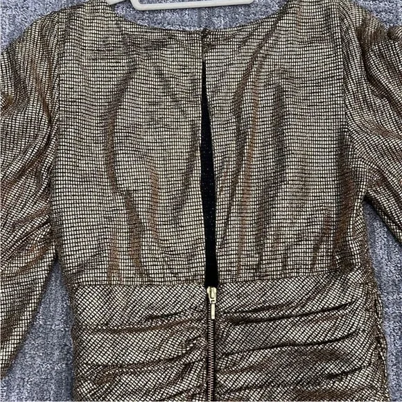 Shona Joy Metallic Gold Mini Dress - Picture 6 of 10